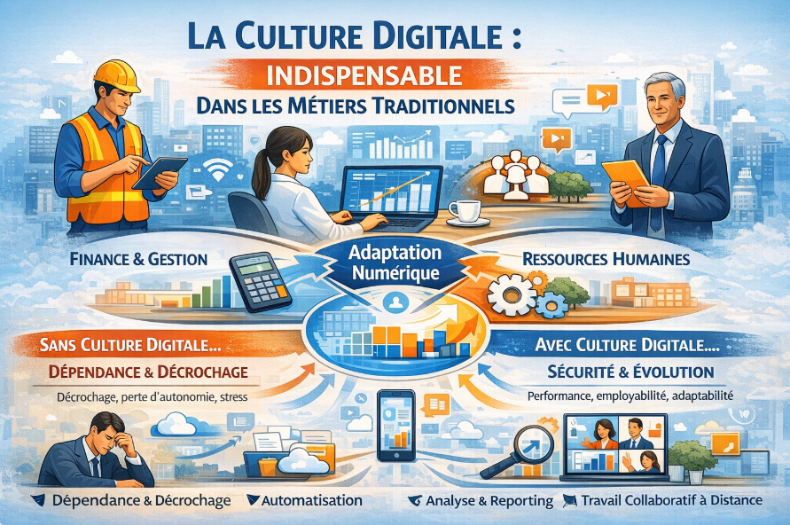 Pourquoi la culture digitale est devenue indispensable, même dans les métiers « traditionnels »